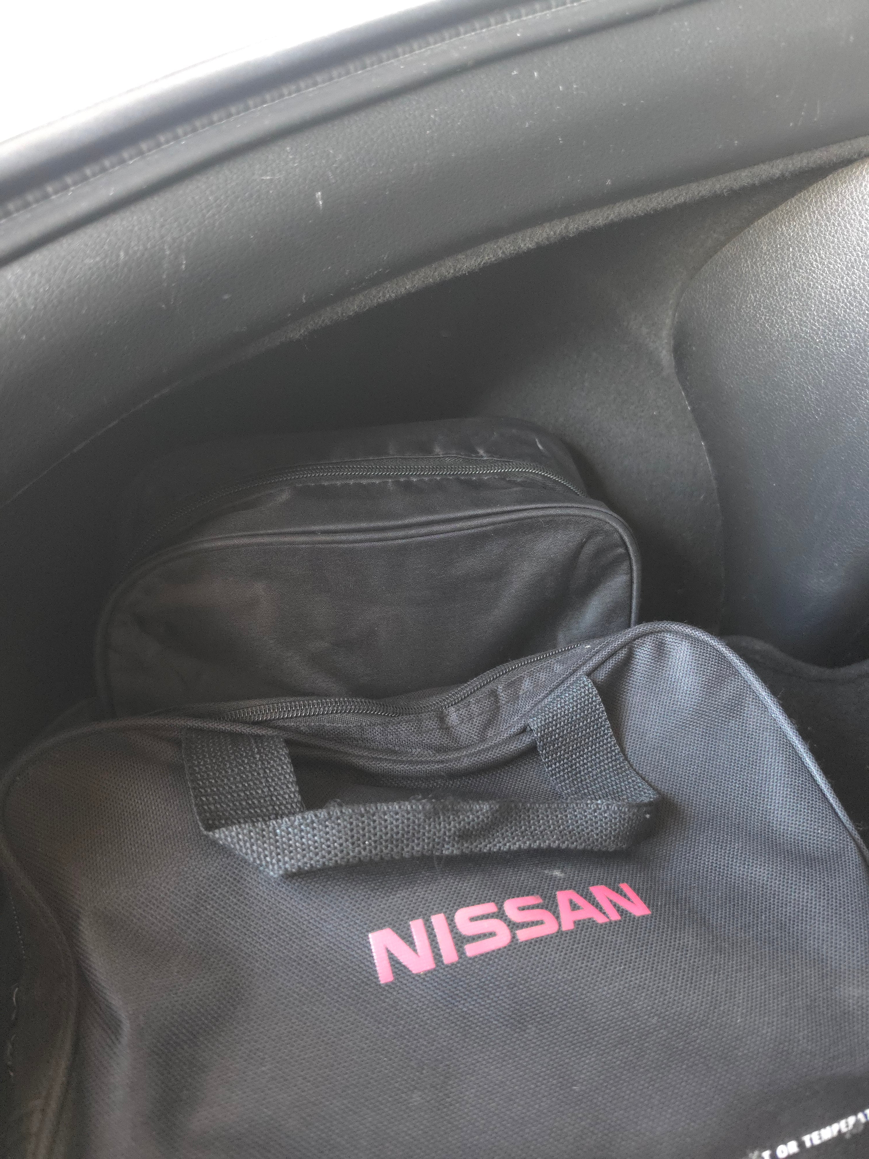 Pompie stored in vehicle boot